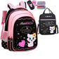 Kids School Cute Cat Print Backpack - Purr-fectly Cute Cat Print Backpack for Kids