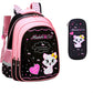 Kids School Cute Cat Print Backpack - Purr-fectly Cute Cat Print Backpack for Kids