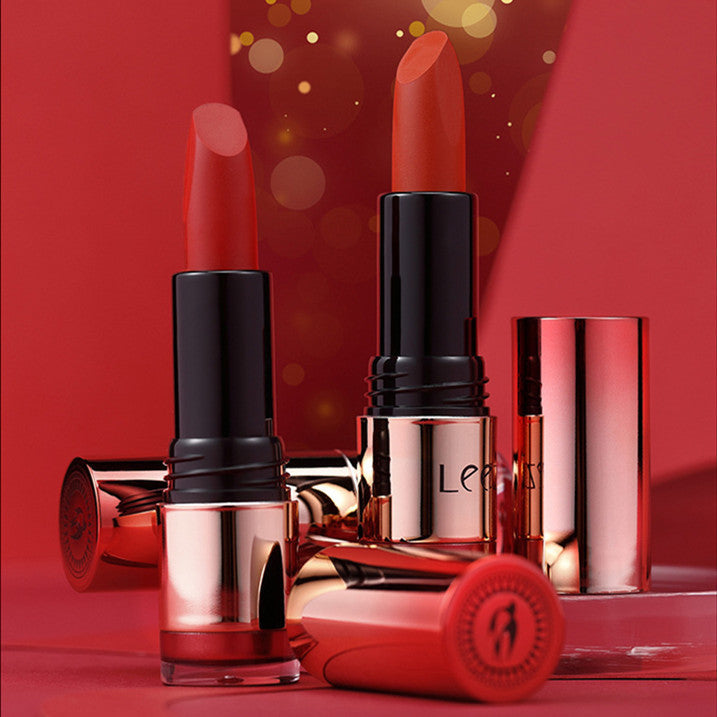 Kiss Soft Mist Cup Makeup Lipstick Set in Maple Sugar Brown and Rotten Tomato - Teleplus kiss soft mist cup makeup