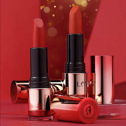 Kiss Soft Mist Cup Makeup Lipstick Set in Maple Sugar Brown and Rotten Tomato - Teleplus kiss soft mist cup makeup