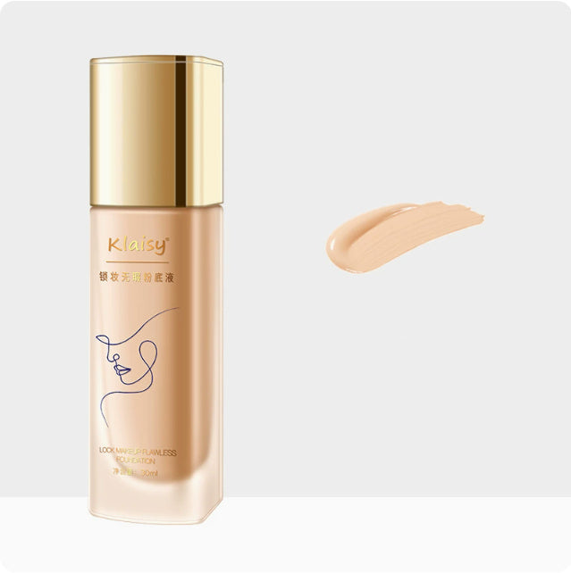 Klaisy Lock Makeup Flawless Liquid Foundation for Natural and Bright Skin - klaisy lock makeup flawless liquid