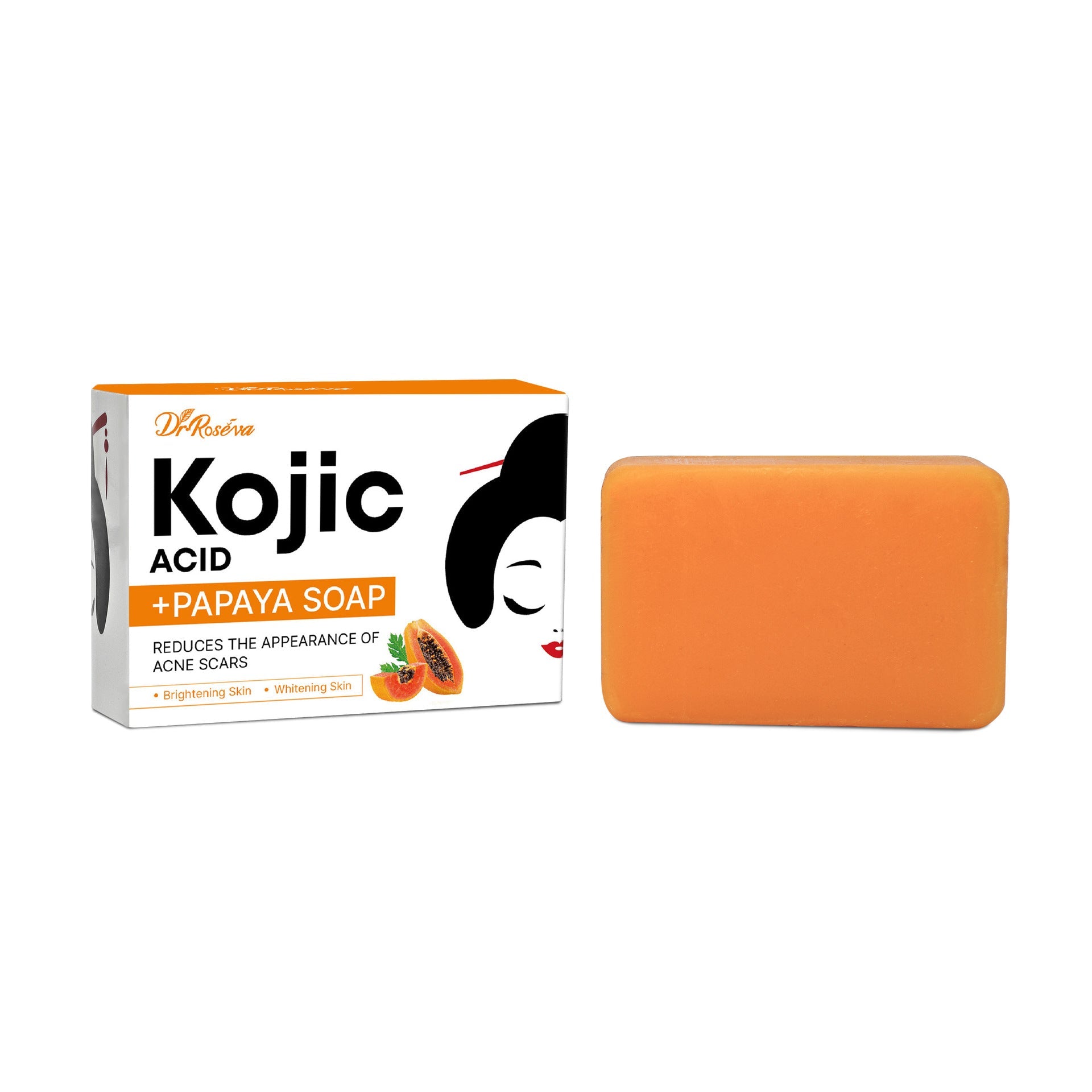 Kojic Acid Papaya Soap with Vitamin C for Brightening and Moisturizing Skin - kojic acid