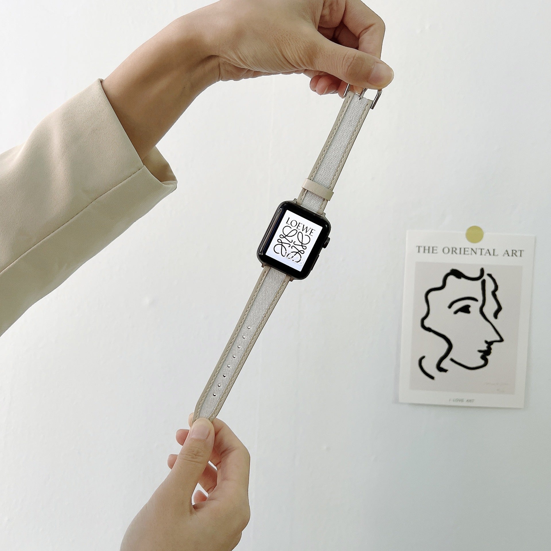 Korean Canvas Leather Watch Strap for Apple and Universal Watches - Time Travel in Style korean canvas leather strap