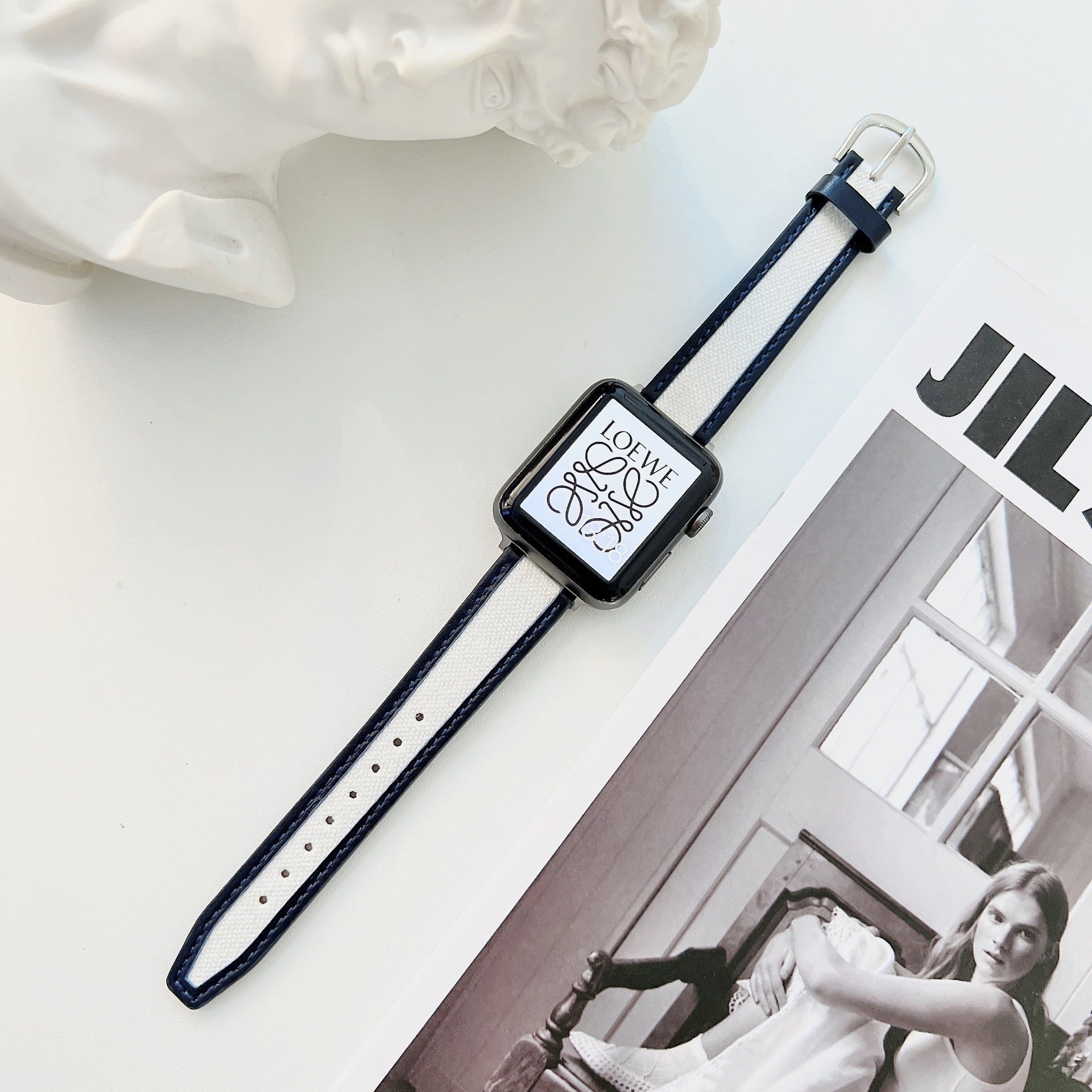 Korean Canvas Leather Watch Strap for Apple and Universal Watches - Time Travel in Style korean canvas leather strap