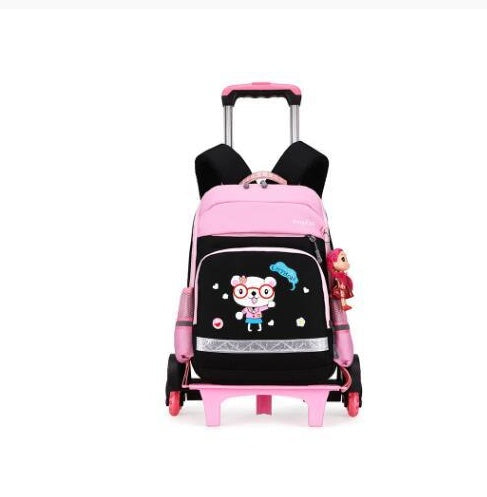 Korean Detachable Trolley Bag For Elementary School Students - Korean Trolley Bag Made of Oxford Cloth for Kids