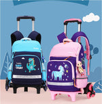 Korean Detachable Trolley Bag For Elementary School Students - Korean Trolley Bag Made of Oxford Cloth for Kids