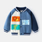 Korean Fashion Fleece Boys Baseball Shirt Fall Cartoon Cotton Blended - Teleplus fall korean fashion fleece boys