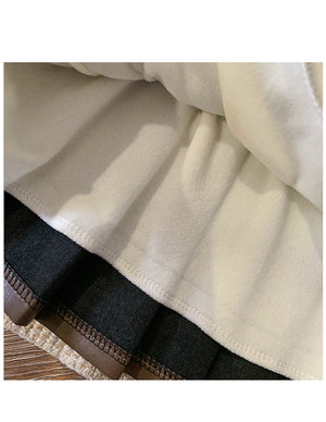 Dark Brown Korean Girls Suit with Long Sleeves and Cotton Fabric - Perfect for Chilly Toddler Adventures korean girls