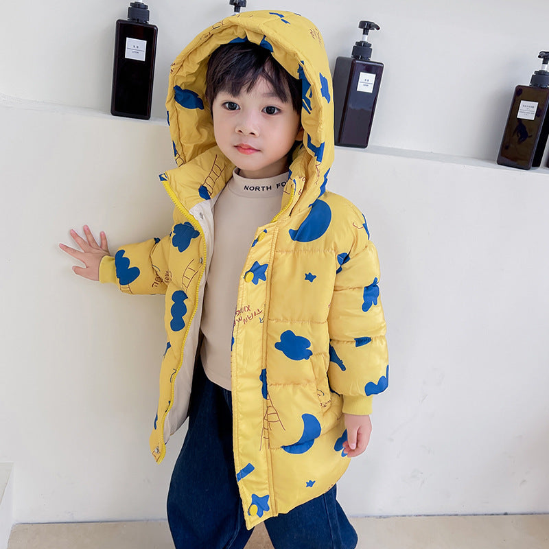 Korean Long Cute Thickened Cotton Jacket with UV Protection and Zipper Closure - Teleplus jacket middle long cute