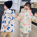 Korean Long Cute Thickened Cotton Jacket with UV Protection and Zipper Closure - Teleplus jacket middle long cute