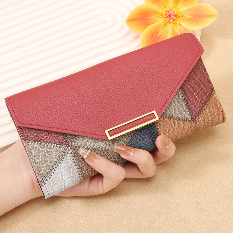 Korean Long Wallet with Card Slots and Zipper Bag in Multiple Colors - Teleplus