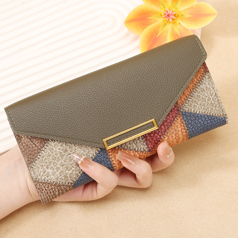 Korean Long Wallet with Card Slots and Zipper Bag in Multiple Colors - Teleplus