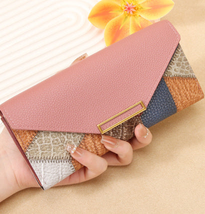 Korean Long Wallet with Card Slots and Zipper Bag in Multiple Colors - Teleplus