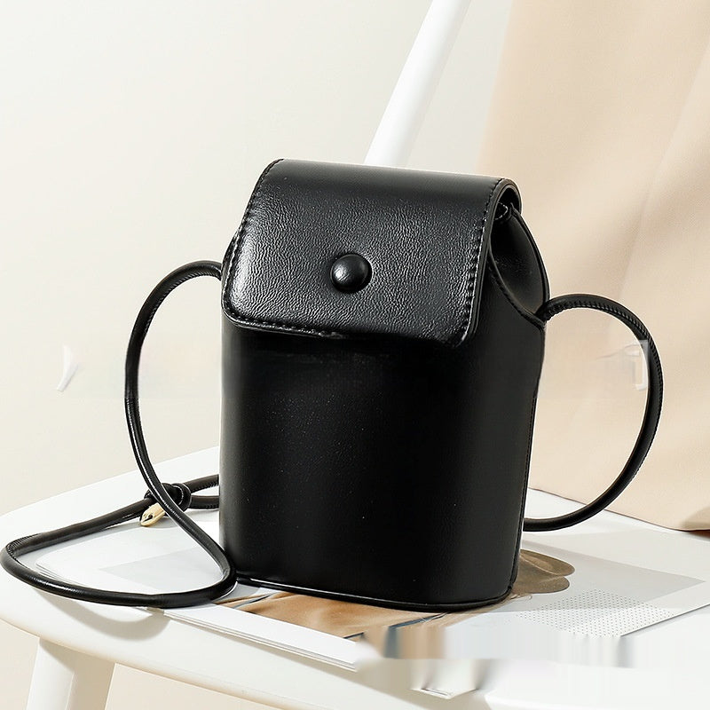 Korean PU Mobile Phone Bag Retro Bucket in Solid Colors - Teleplus korean pu mobile phone bag retro bucket
