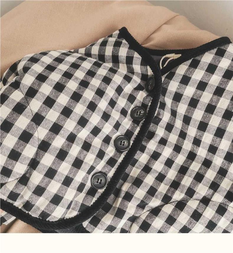 Korean Style Black and White Plaid Cotton-Padded Coat for Men in the United States - Cotton Padded US united states chf