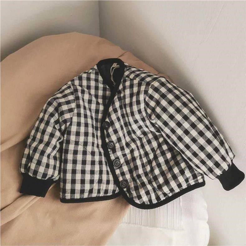 Korean Style Black and White Plaid Cotton-Padded Coat for Men in the United States - Cotton Padded US united states chf