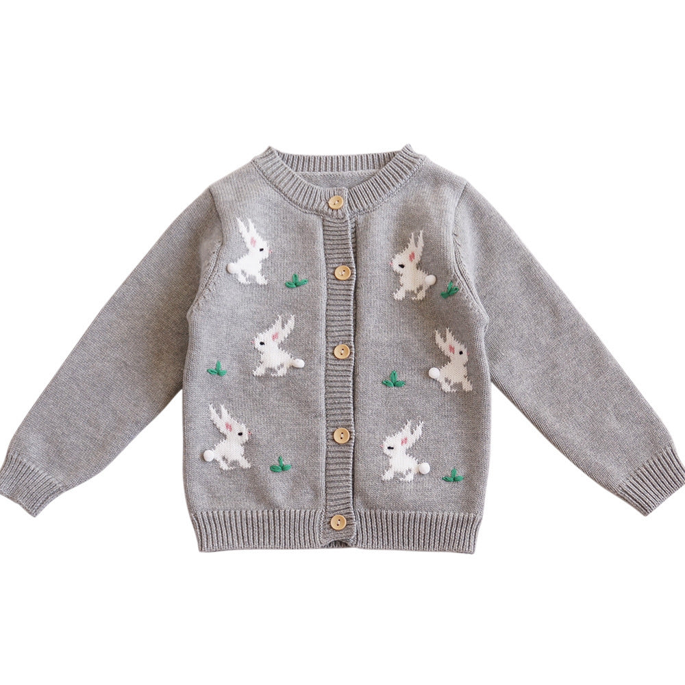 Korean Style Children’s Clothing Autumn And Winter Sweater Girls’ Baby Knitted Cardigan - Korean Style Sweaters