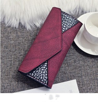 Korean Style Women’s PU Leather Wallet with Secret Compartment and Big Money Clip - Version Zi Mother Purse