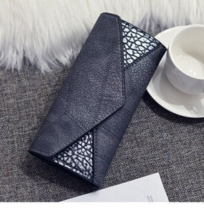 Korean Style Women’s PU Leather Wallet with Secret Compartment and Big Money Clip - Version Zi Mother Purse