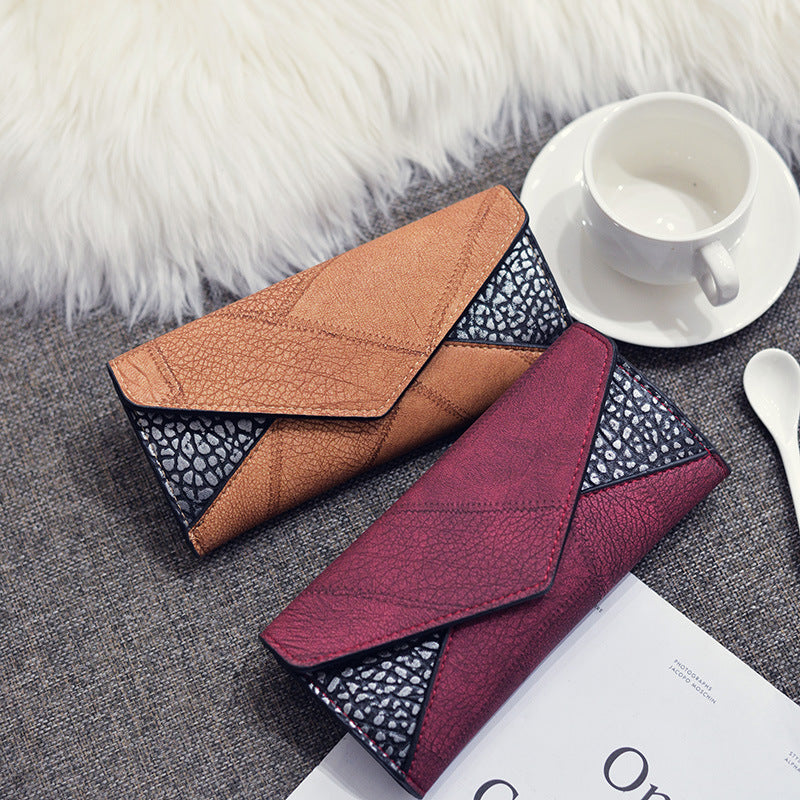 Korean Style Women’s PU Leather Wallet with Secret Compartment and Big Money Clip - Version Zi Mother Purse