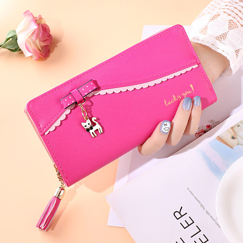 Korean Version PU Leather Hand Purse with Open Zipper Buckle for United States - Bow-tiful Adventures united states chf