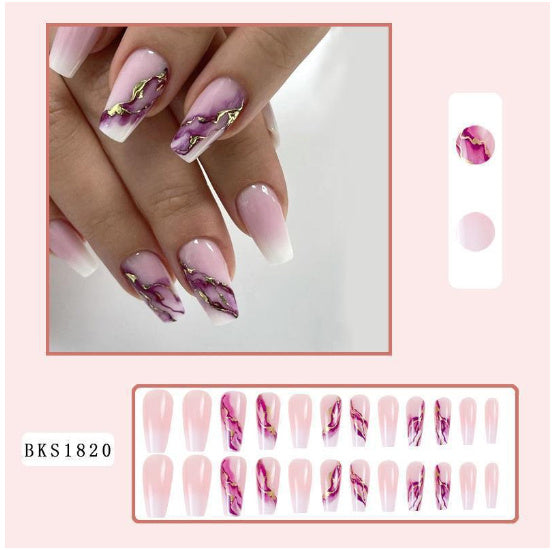 Ladies Ballet Nail Manicure Short Wearable Sticker Set CW99 - ballet nail manicure wearable sticker