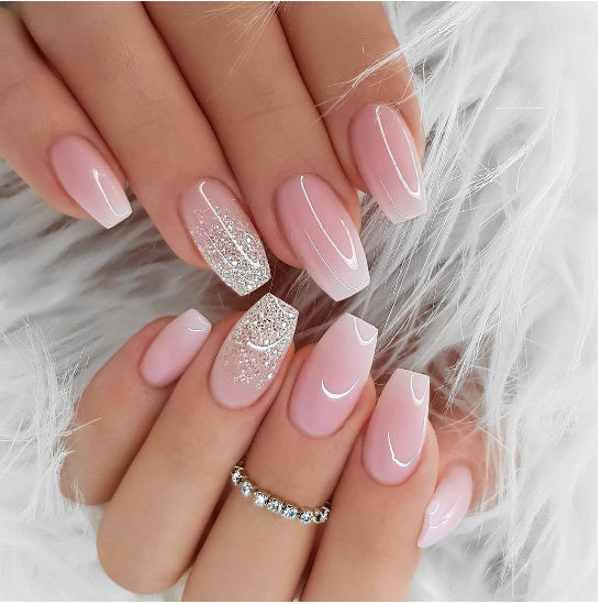 Ladies Ballet Nail Manicure Short Wearable Sticker Set CW99 - ballet nail manicure wearable sticker