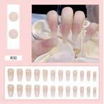 Ladies Ballet Nail Manicure Short Wearable Sticker Set CW99 - ballet nail manicure wearable sticker