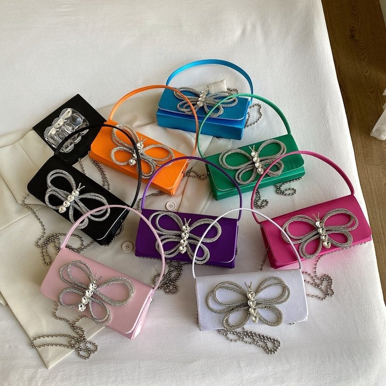 Ladies Bow Handbag with Polyester Suitcase and Sandwich Pocket Design - Teleplus ladies bow handbag