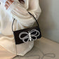 Ladies Bow Handbag with Polyester Suitcase and Sandwich Pocket Design - Teleplus ladies bow handbag