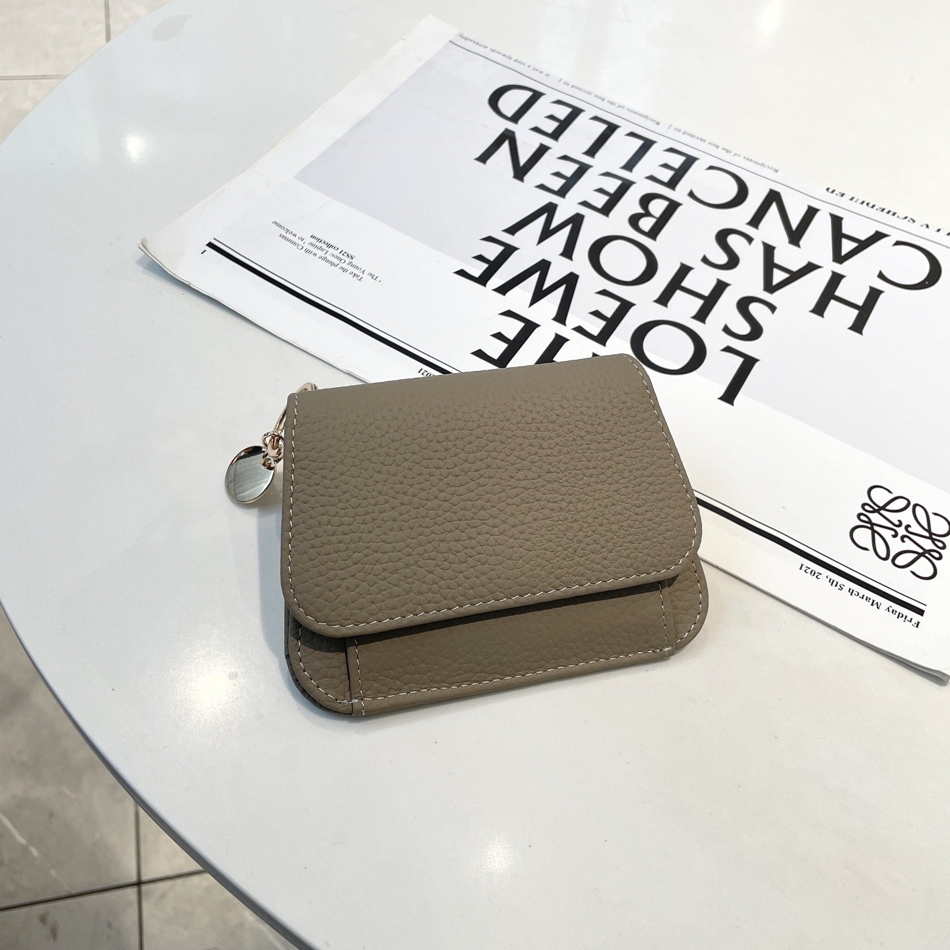 Ladies Card Holder with Cowhide Korean Style Design in Multiple Colors - Laughing Over Ins ladies card holder cowhide