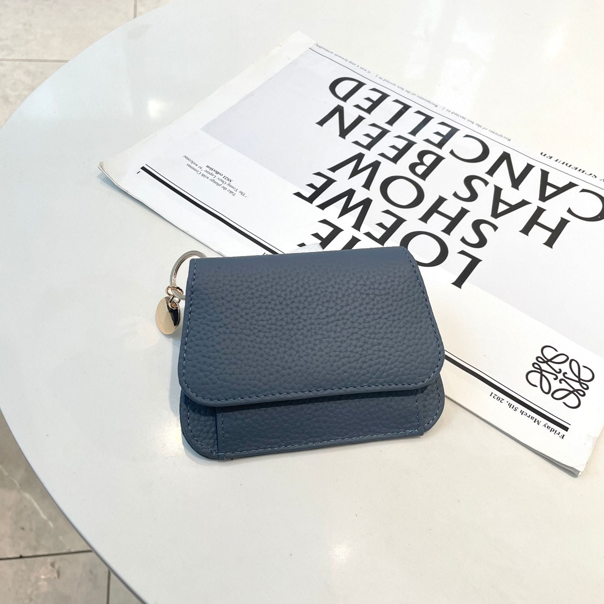 Ladies Card Holder with Cowhide Korean Style Design in Multiple Colors - Laughing Over Ins ladies card holder cowhide