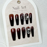 Ladies Long Wear-Resistant Nail Time Ashes Gradient Black Manicure Kit - Teleplus Nails with and nail time ashes