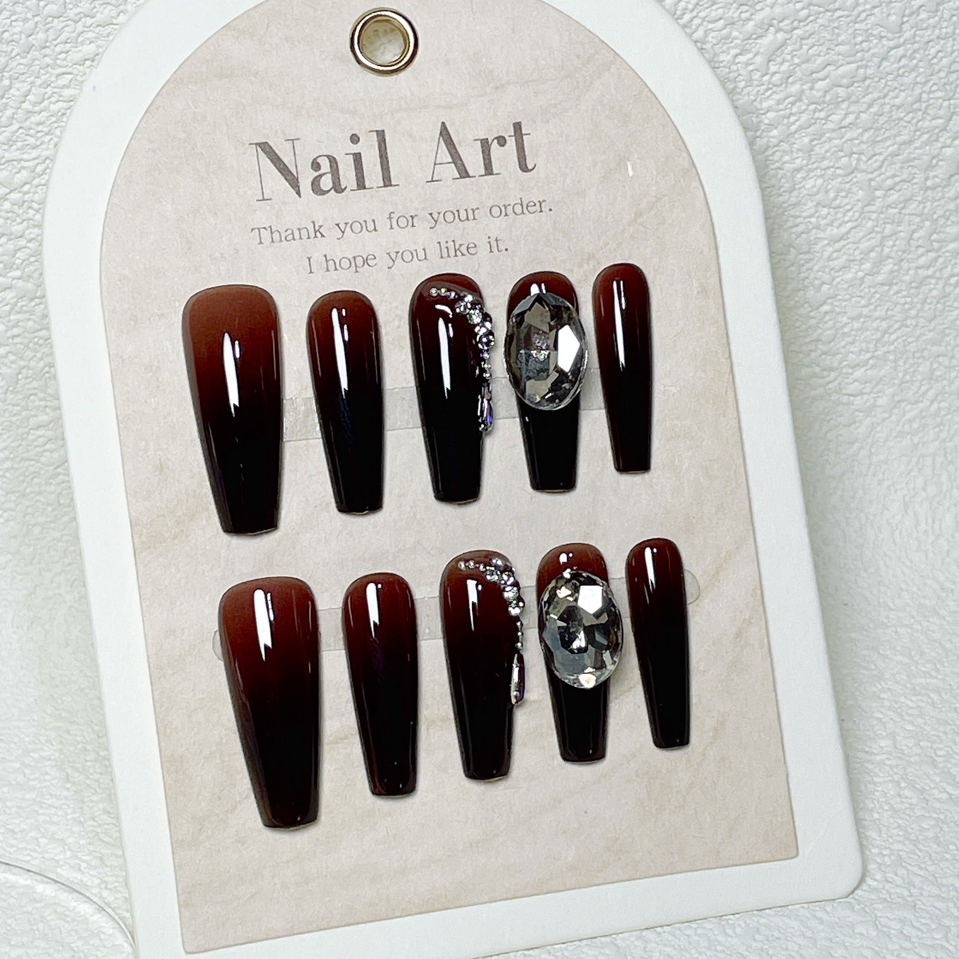 Ladies Long Wear-Resistant Nail Time Ashes Gradient Black Manicure Kit - Teleplus Nails with and nail time ashes