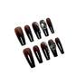 Ladies Long Wear-Resistant Nail Time Ashes Gradient Black Manicure Kit - Teleplus Nails with and nail time ashes