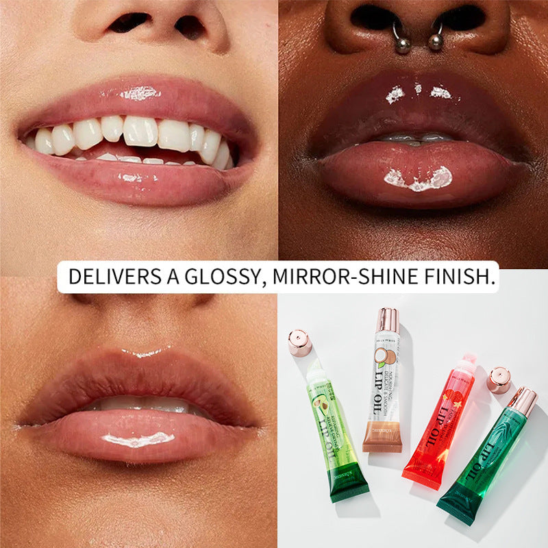 Ladies Moisturizing Lip Gloss Set with Aloe Coconut Strawberry and Avocado - Teleplus moisturizing lip gloss balm