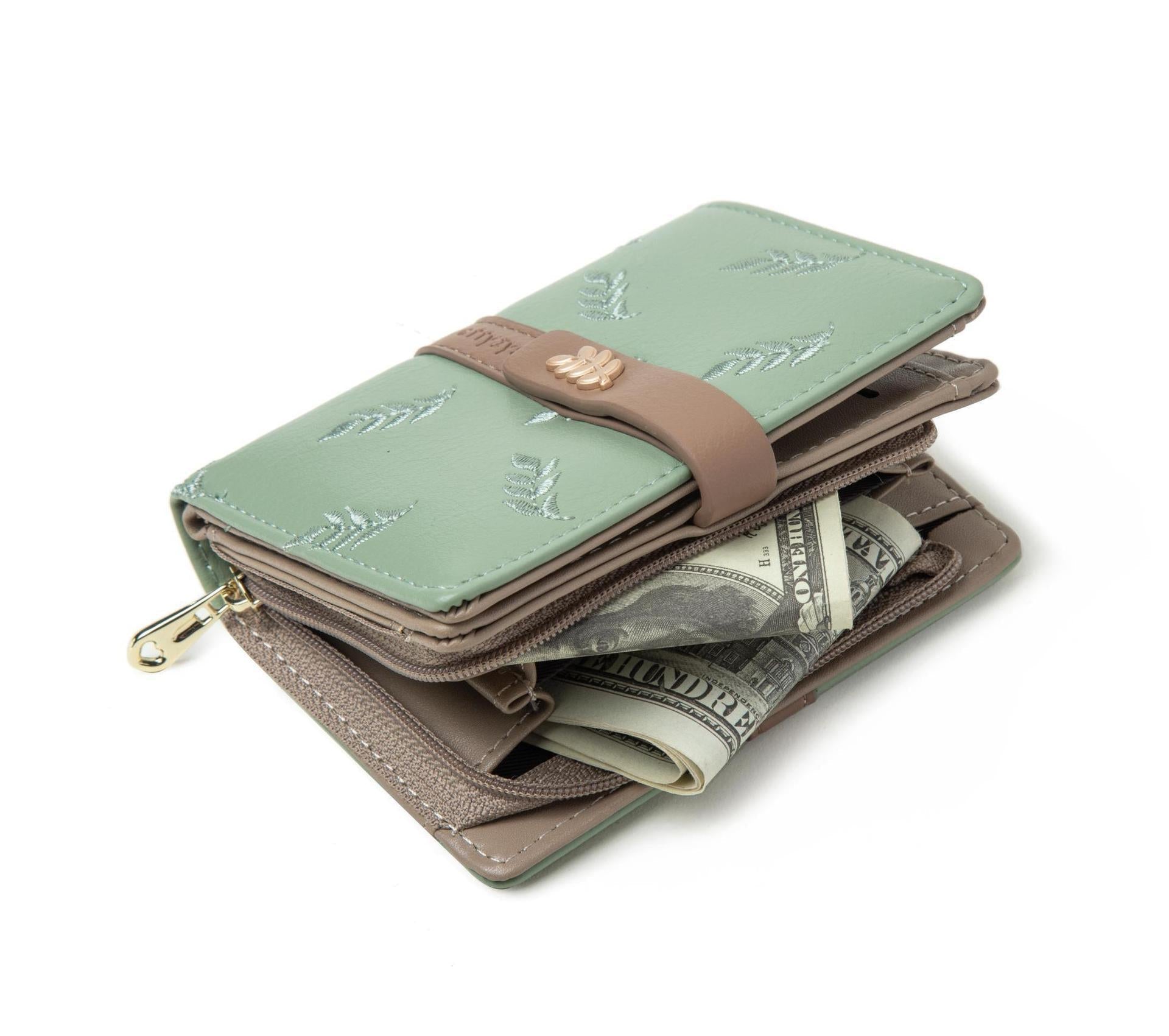 Ladies’ PU Leather Suitcase with Floral Lining for US Travelers - Wallets Are Nice But This One Blooms With Fun united