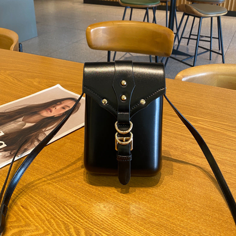 Sac fourre-tout en cuir Pu Pu avec poche de téléphone à main carré dur moyen dur