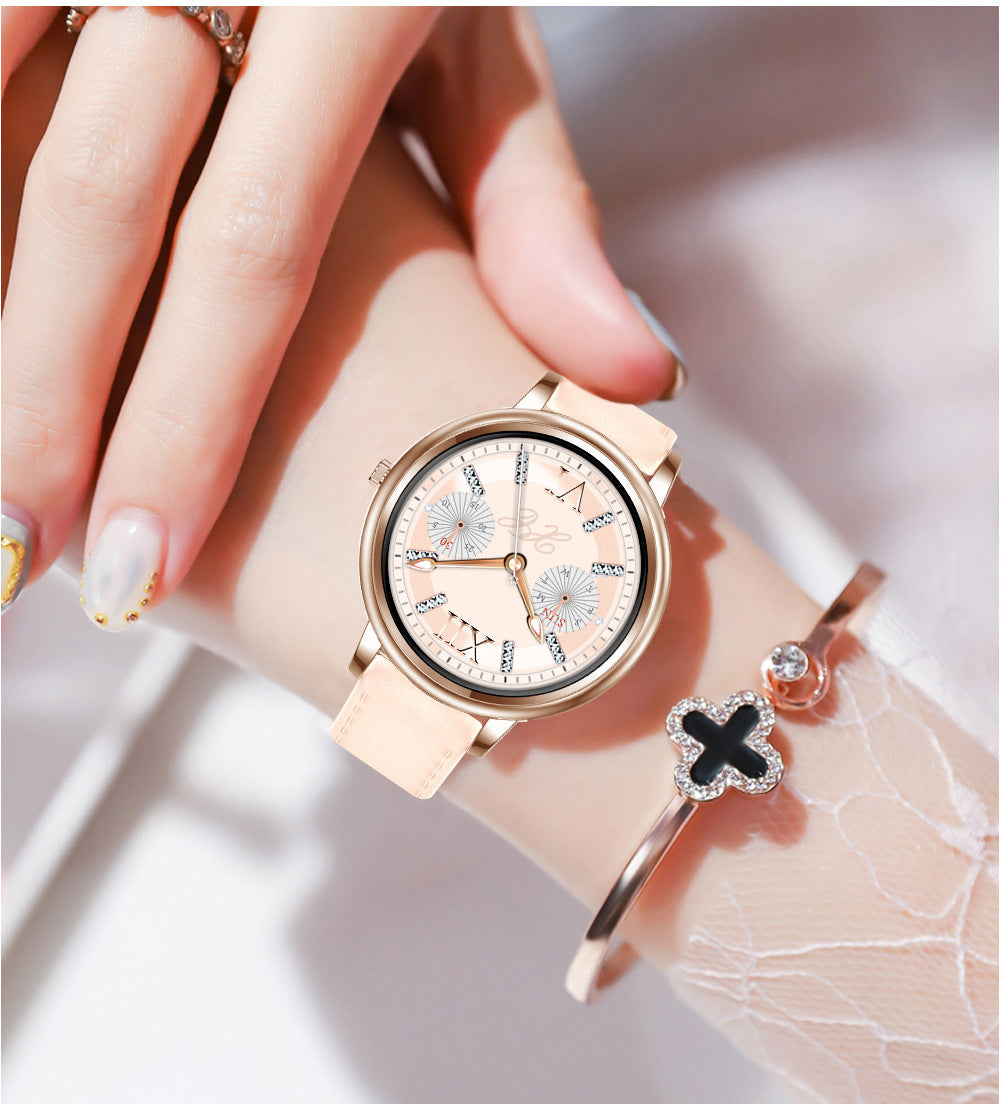 Ladies Smart Watch with Optional UI Leather and USB Charging in the United States - Glam US ladies smart watch optional