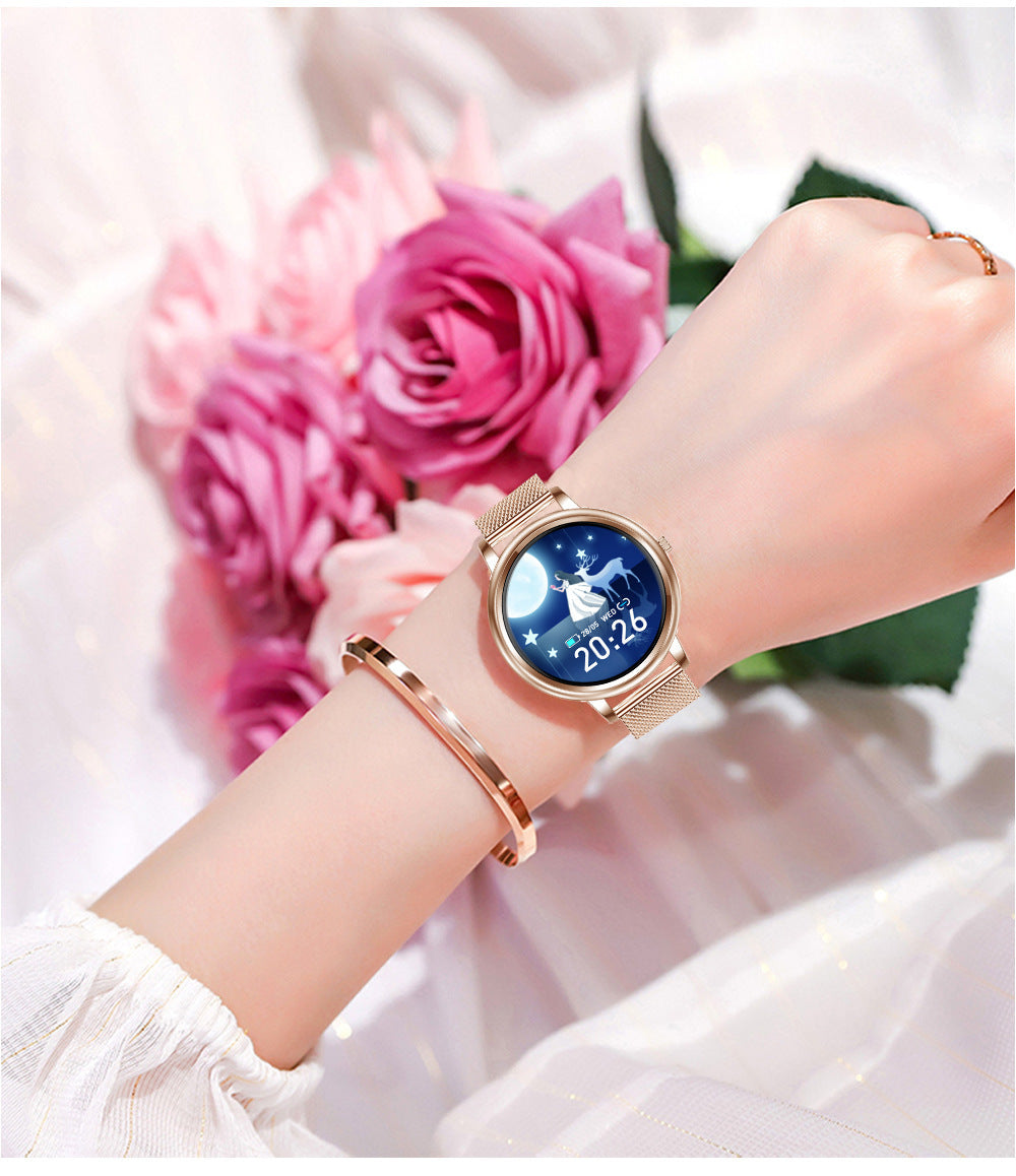 Ladies Smart Watch with Optional UI Leather and USB Charging in the United States - Glam US ladies smart watch optional