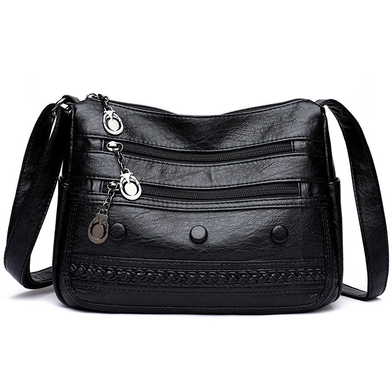 Lady Mom Shoulder Bag with Sandwich Pocket in Multiple Colors - lady mom shoulder bag