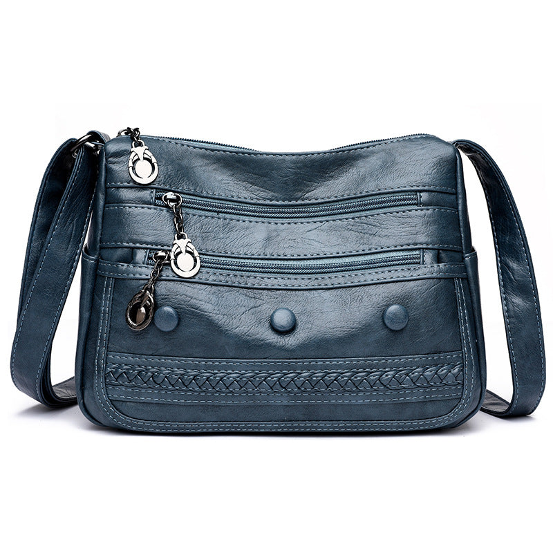 Lady Mom Shoulder Bag with Sandwich Pocket in Multiple Colors - lady mom shoulder bag