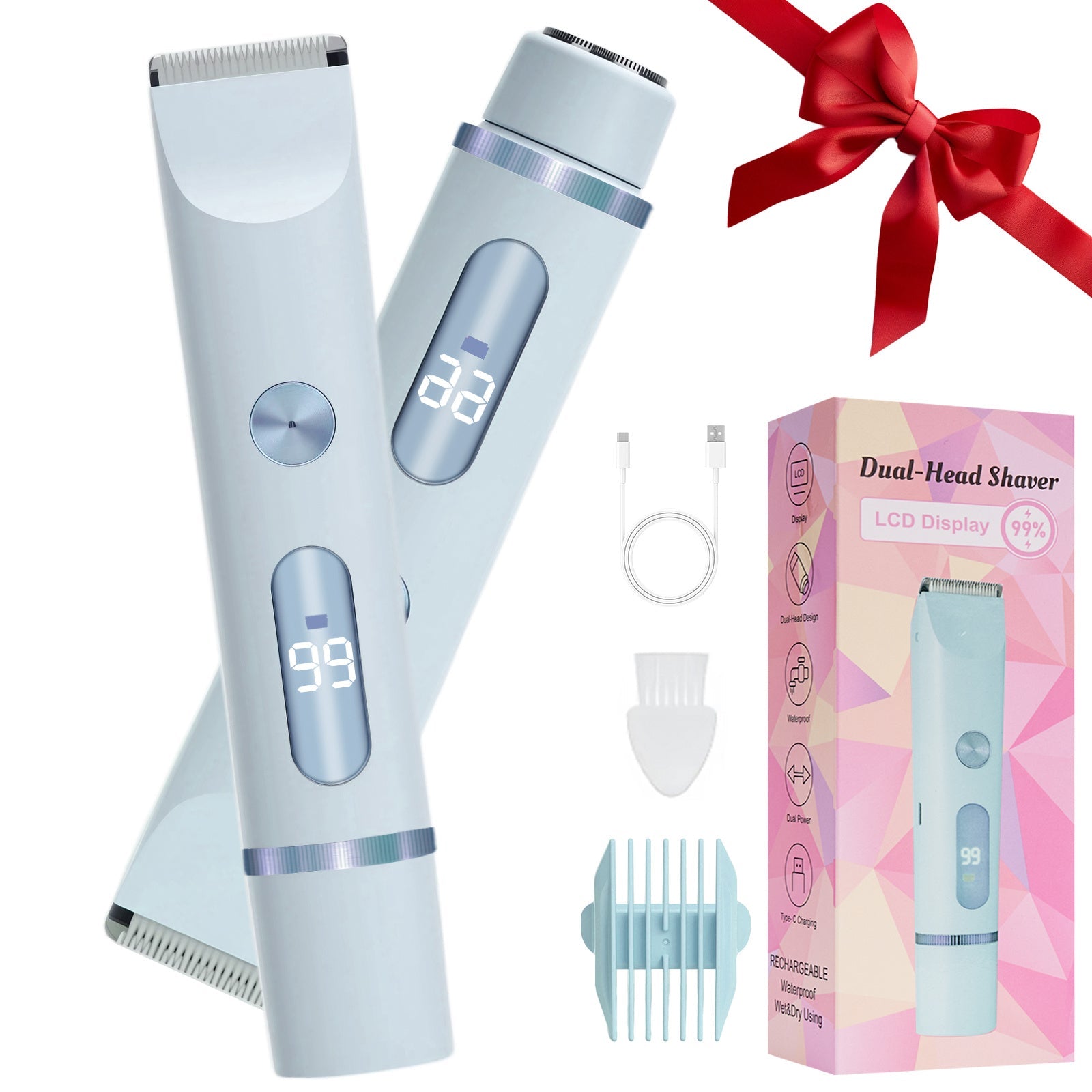 Lady Shaver with Display Dual Motor Electric Hair Removal for Whole Body - Teleplus [with display]] lady shaver