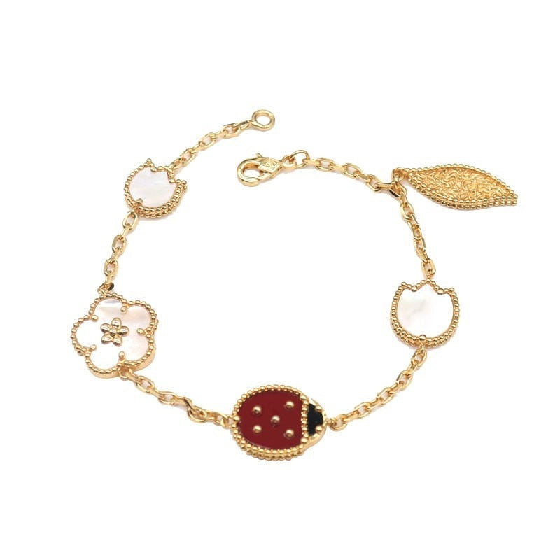 LADYBIRD Bracelet Fashion Design Ornament - Ladybird Bracelet Fashion Design Ornament in Gold