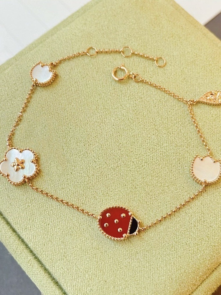 LADYBIRD Bracelet Fashion Design Ornament - Ladybird Bracelet Fashion Design Ornament in Gold