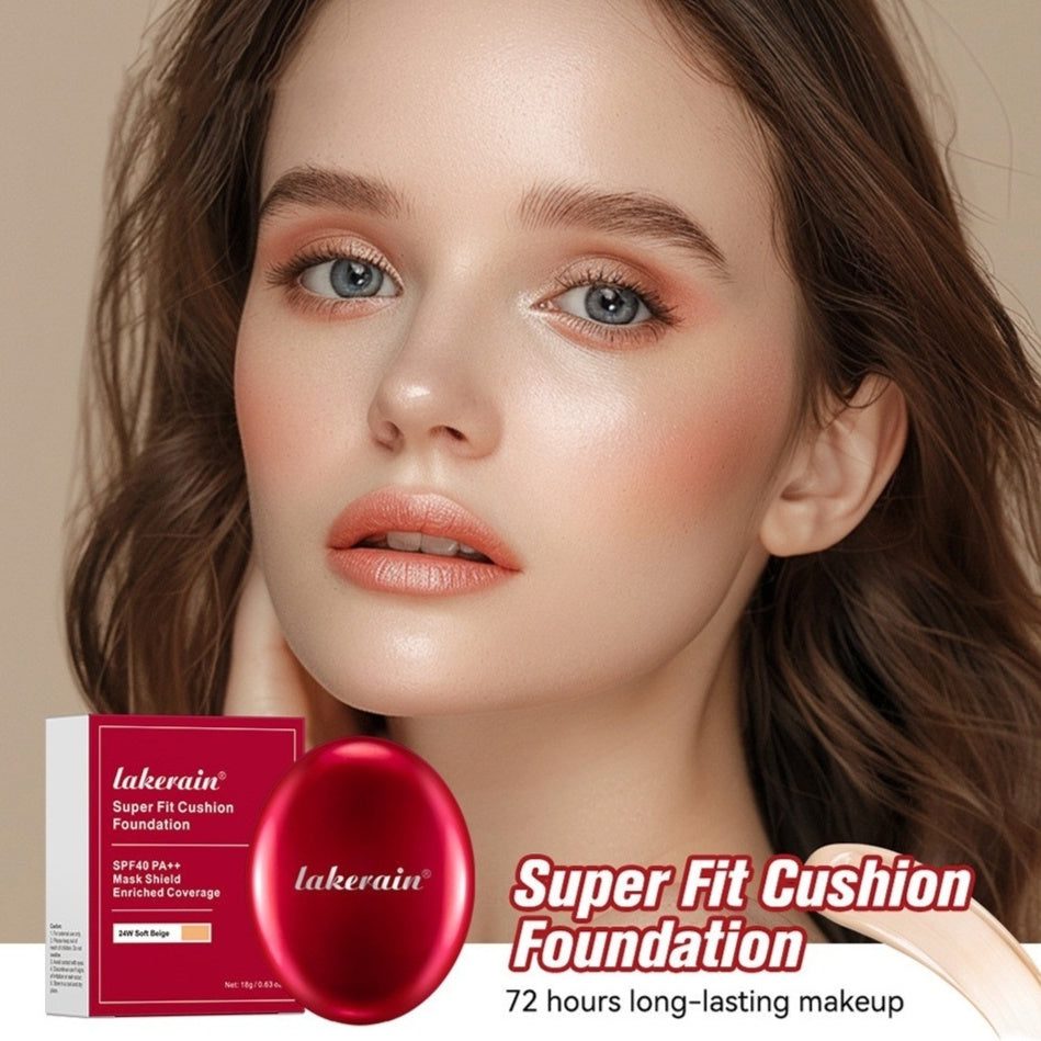 Lakerain Air Cushion Red Shell Foundation Light Natural Concealer Cold - Teleplus Liquid light natural concealer cold
