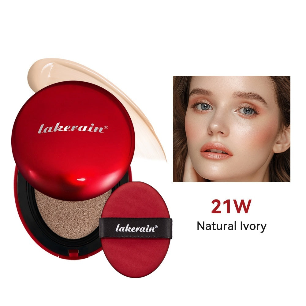 Lakerain Air Cushion Red Shell Foundation Light Natural Concealer Cold - Teleplus Liquid light natural concealer cold