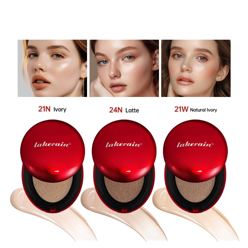 Lakerain Air Cushion Red Shell Foundation Light Natural Concealer Cold - Teleplus Liquid light natural concealer cold