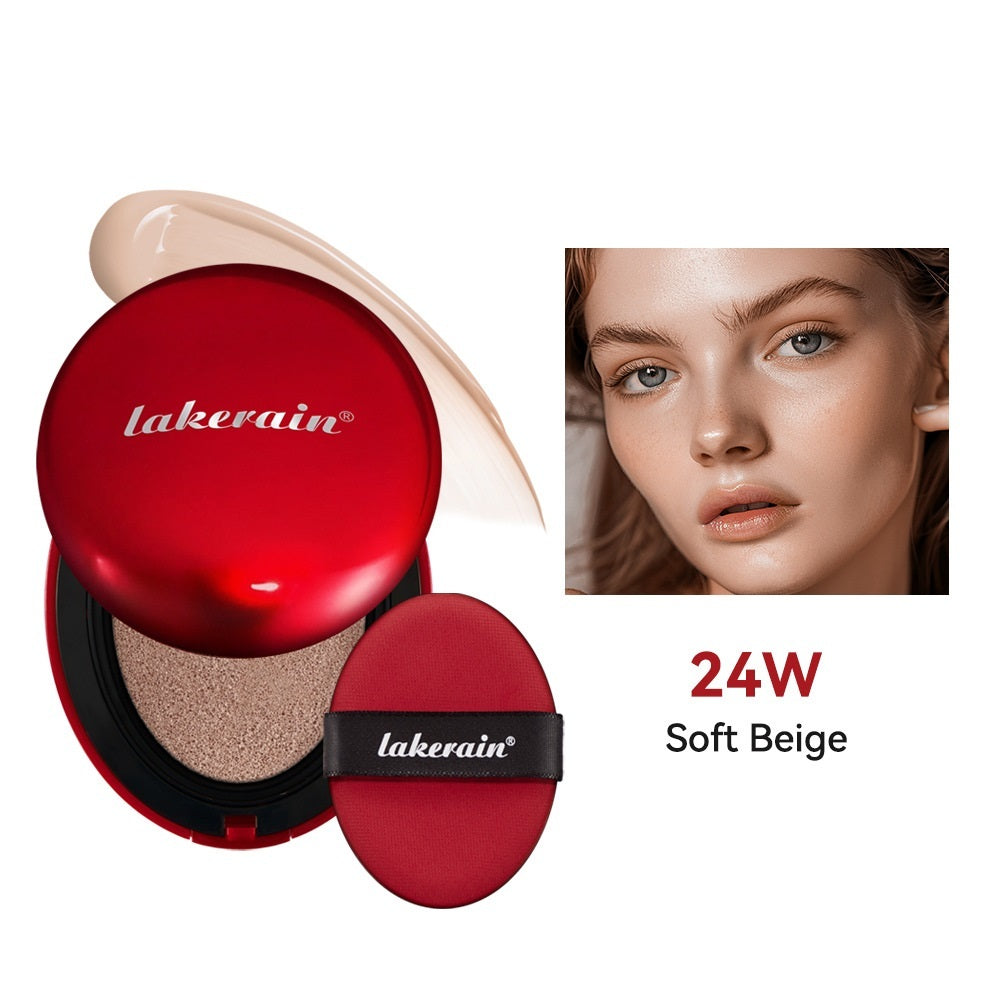 Lakerain Air Cushion Red Shell Foundation Light Natural Concealer Cold - Teleplus Liquid light natural concealer cold