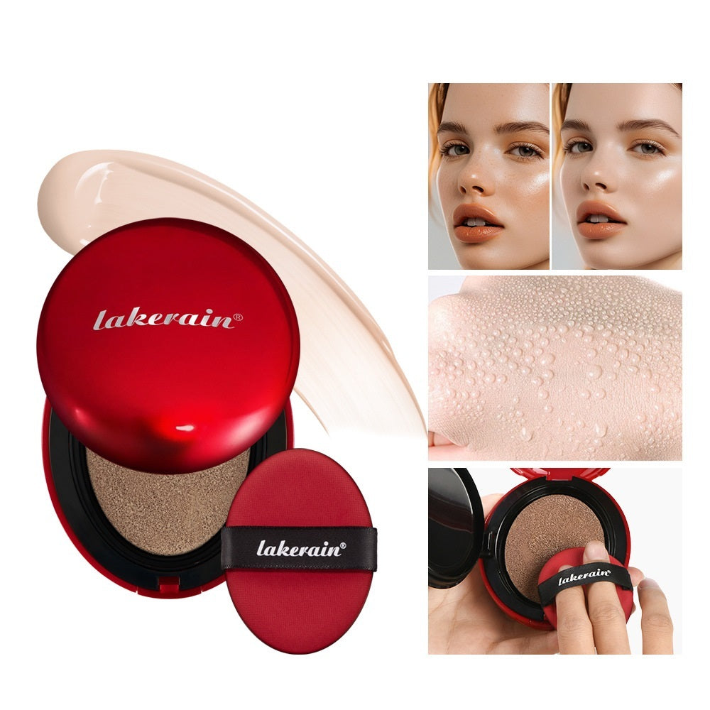 Lakerain Air Cushion Red Shell Foundation Light Natural Concealer Cold - Teleplus Liquid light natural concealer cold